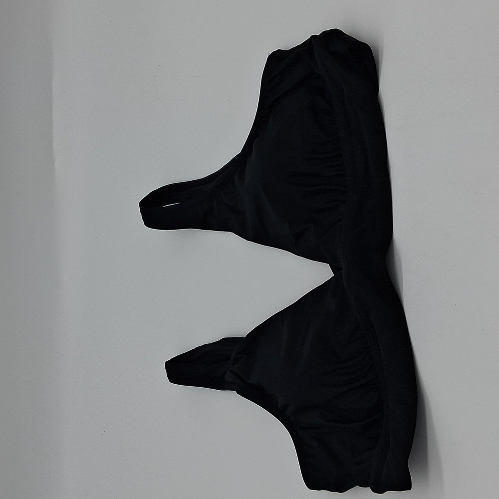 Aerie Longline Triangle Bikini Top Black XXL